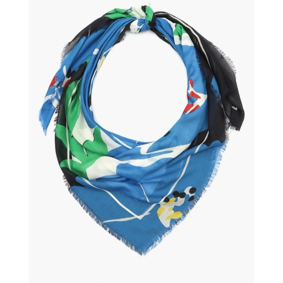 Kate Spade Springtime Bloom Modal Square Scarf 46" x 46"  NWT $98 - Picture 5 of 11